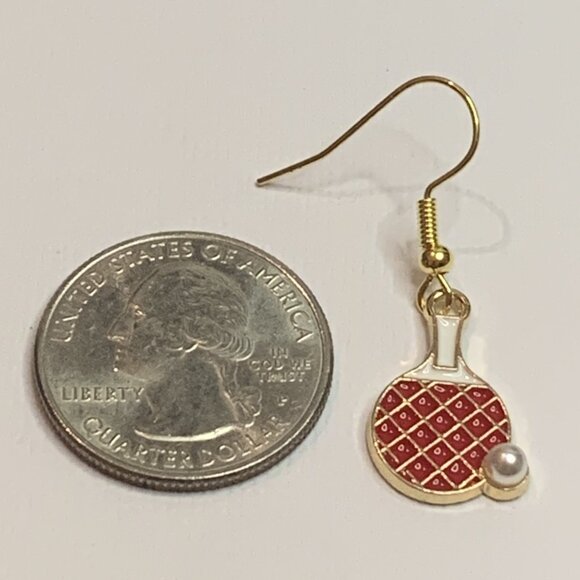 Ping Pong Earrings, Sports Earrings, Ping Pong Paddle, Gift Idea, Silly Earring - Picture 5 of 6